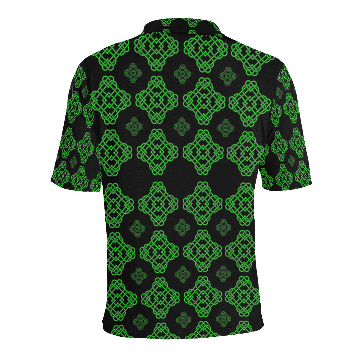 Celtic Knot Green Neon Design Men Polo Shirt