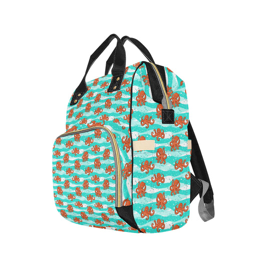 Octopus Cute Design Print Themed Diaper Bag Backpack