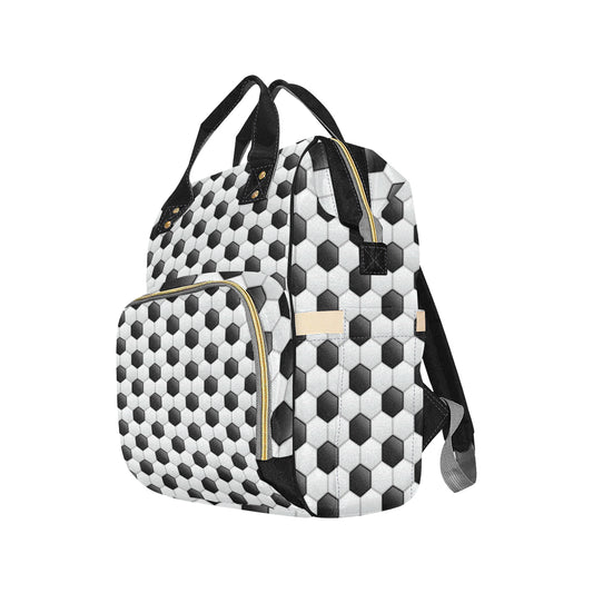 Soccer Ball Texture Print Pattern Diaper Bag Backpack