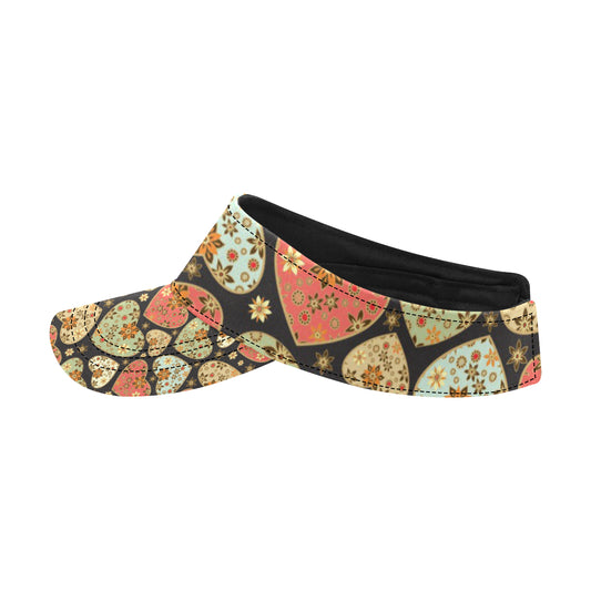 Heart Boho Pattern Print Design HE04 Unisex Sun Visor