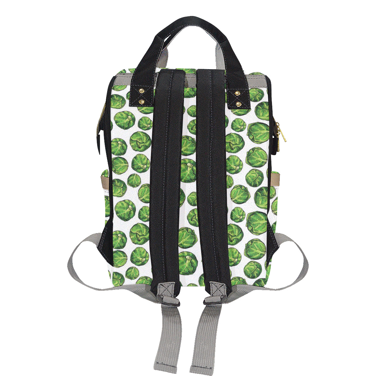 Brussels Sprouts Pattern Print Design 02 Diaper Bag Backpack