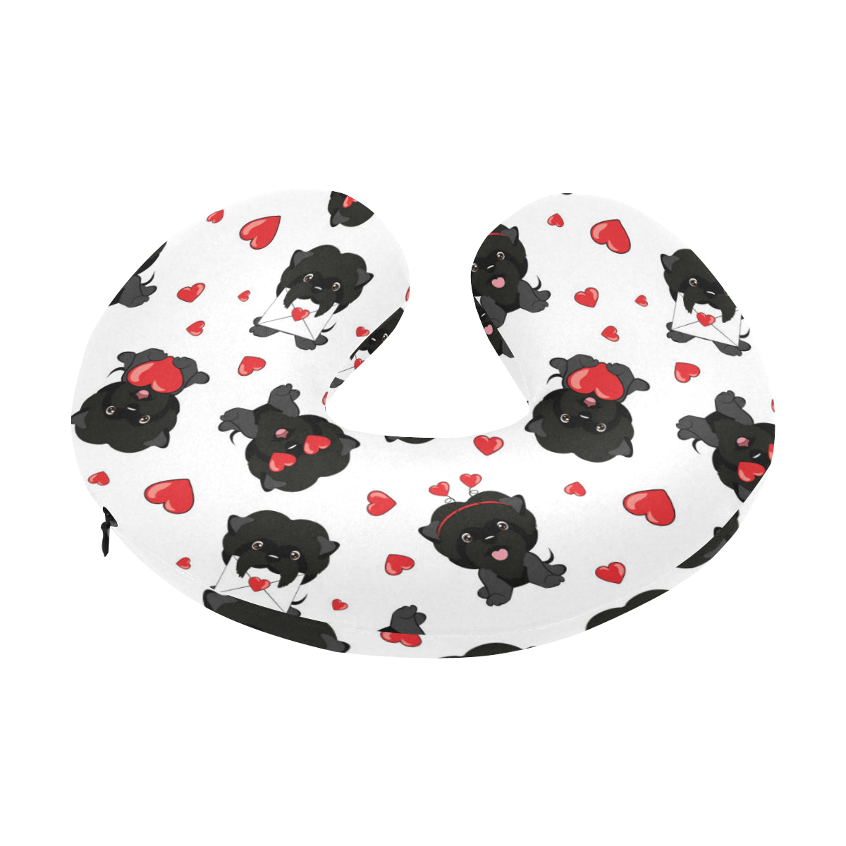 Affenpinscher Pattern Print Design 01 U-Shaped Travel Neck Pillow