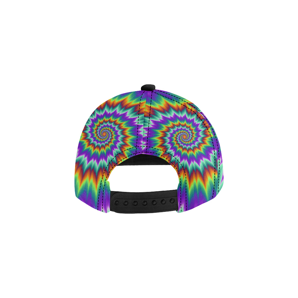 Optical illusion Pulsing fiery spirals Snapback Cap