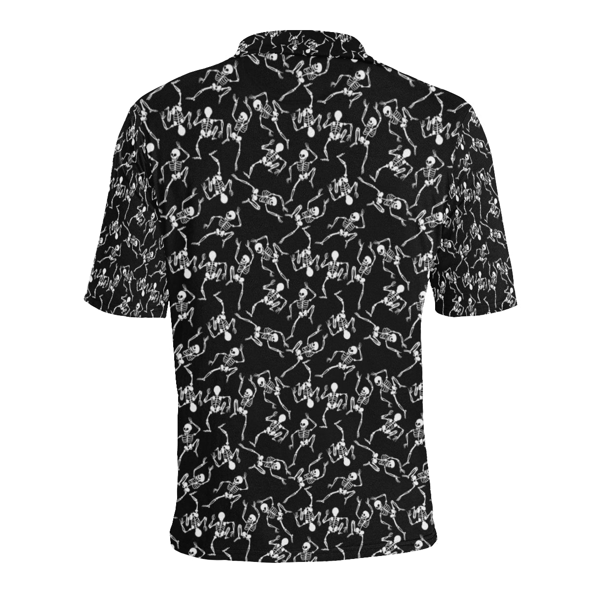 Skeleton Style Print Men Polo Shirt