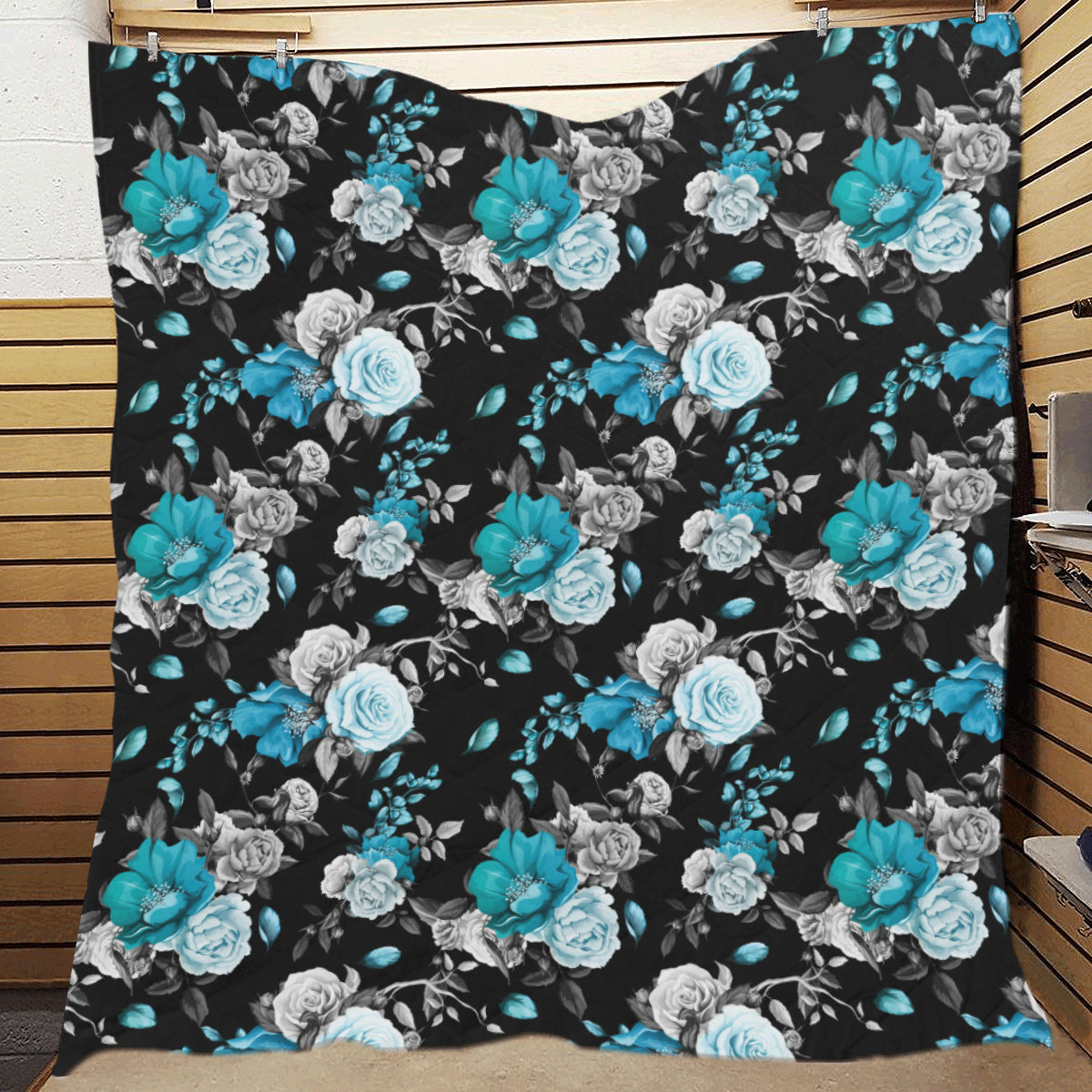 Rose Pattern Print Design A02 Premium Quilt