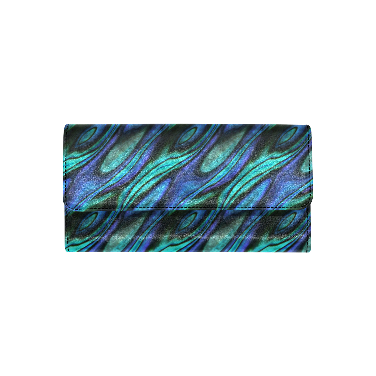 Abalone Pattern Print Design 03 Women's Trifold Wallet