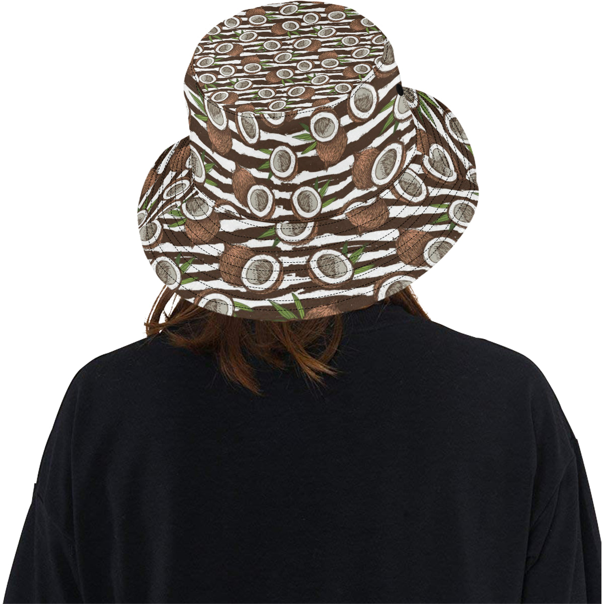 Coconut Pattern Print Design CN04 Unisex Bucket Hat