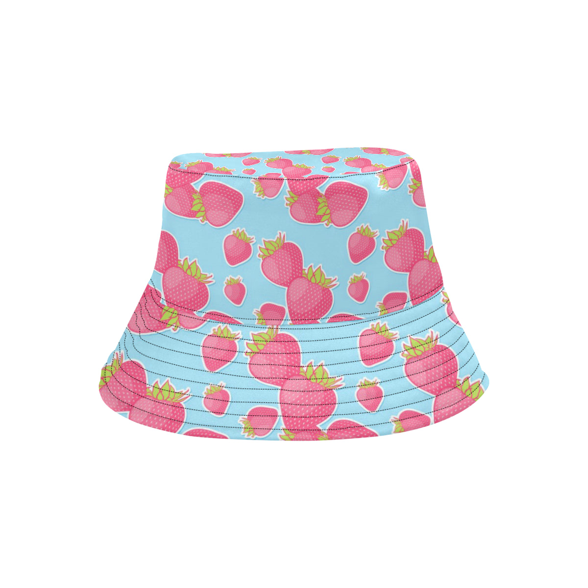 Strawberry Pattern Print Design SB04 Unisex Bucket Hat