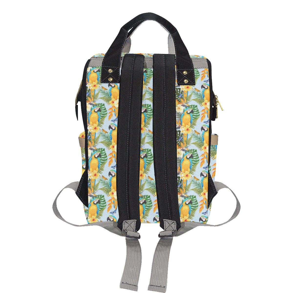 Parrot Pattern Print Design A04 Diaper Bag Backpack