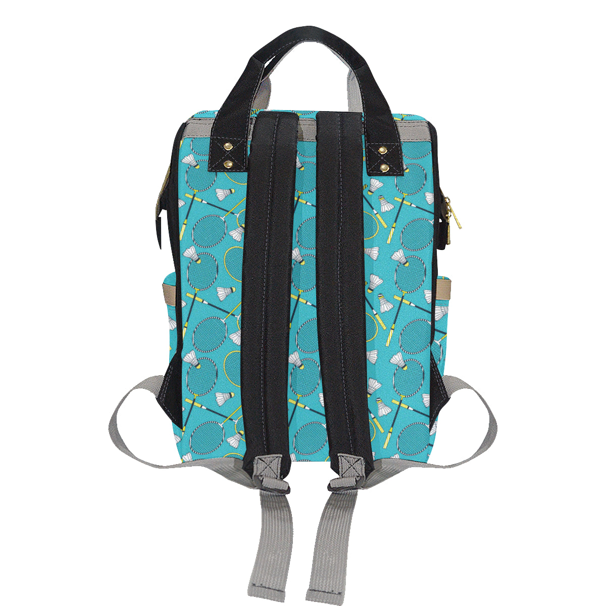 Badminton Pattern Print Design 06 Diaper Bag Backpack