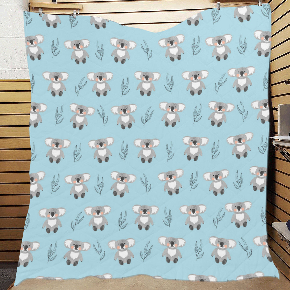 Koala Pattern Print Design 01 Premium Quilt