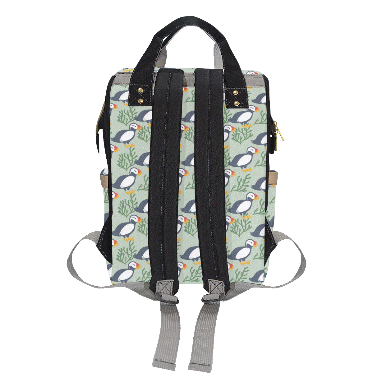 Puffin Pattern Print Design A04 Diaper Bag Backpack