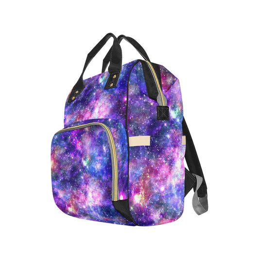 Galaxy Night Stardust Space Print Diaper Bag Backpack