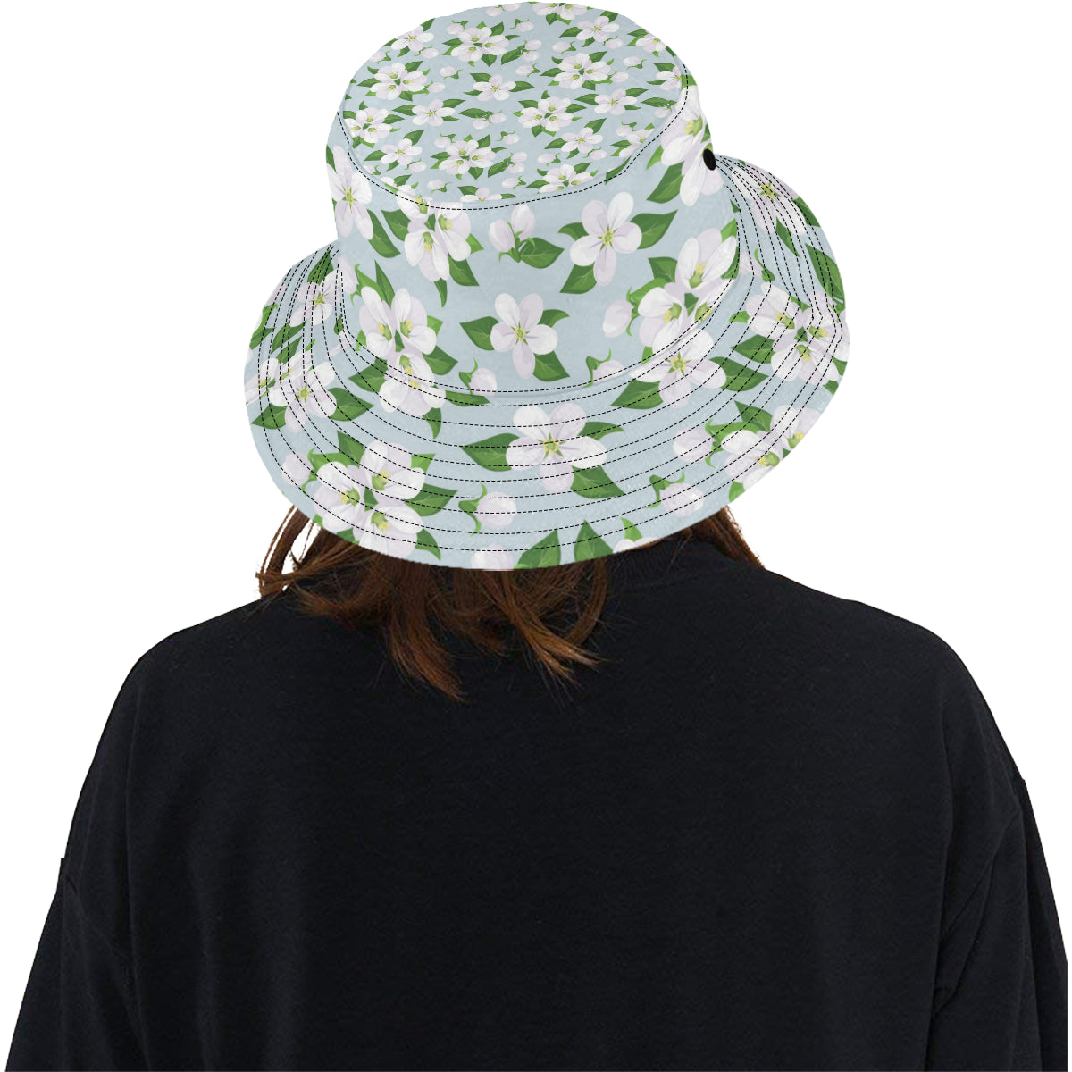Apple blossom Pattern Print Design AB04 Unisex Bucket Hat