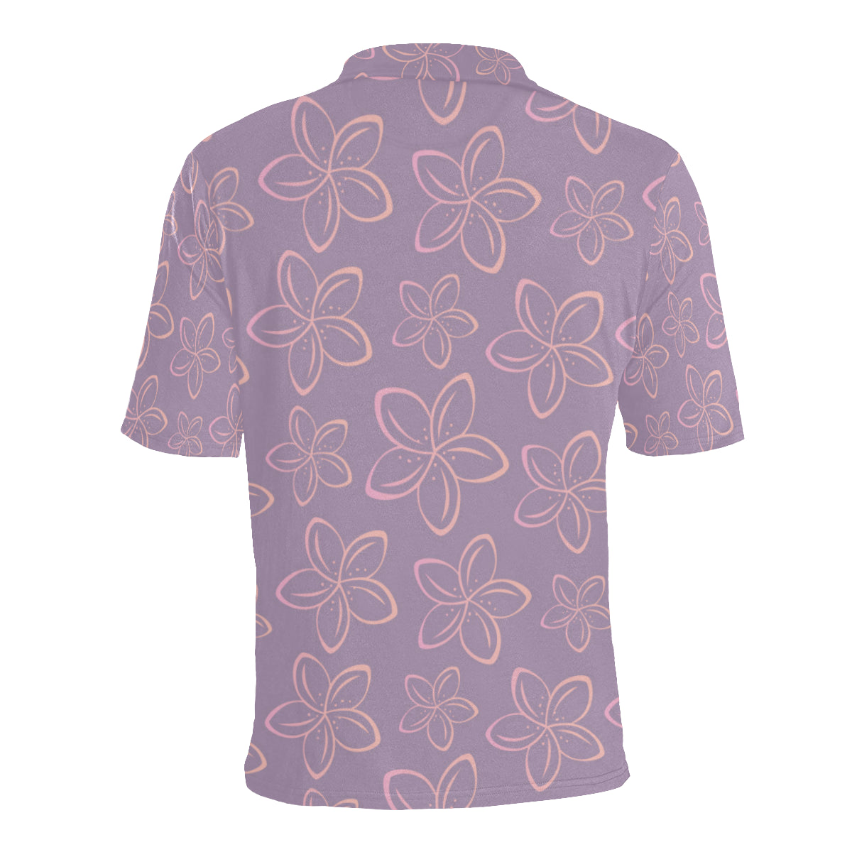 Plumeria Pattern Print Design A01 Men Polo Shirt