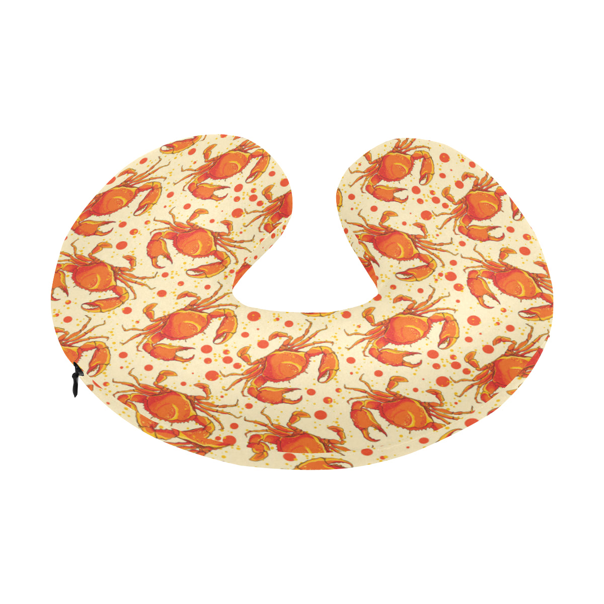 Crab Pattern Print Design 01 U-Shaped Travel Neck Pillow