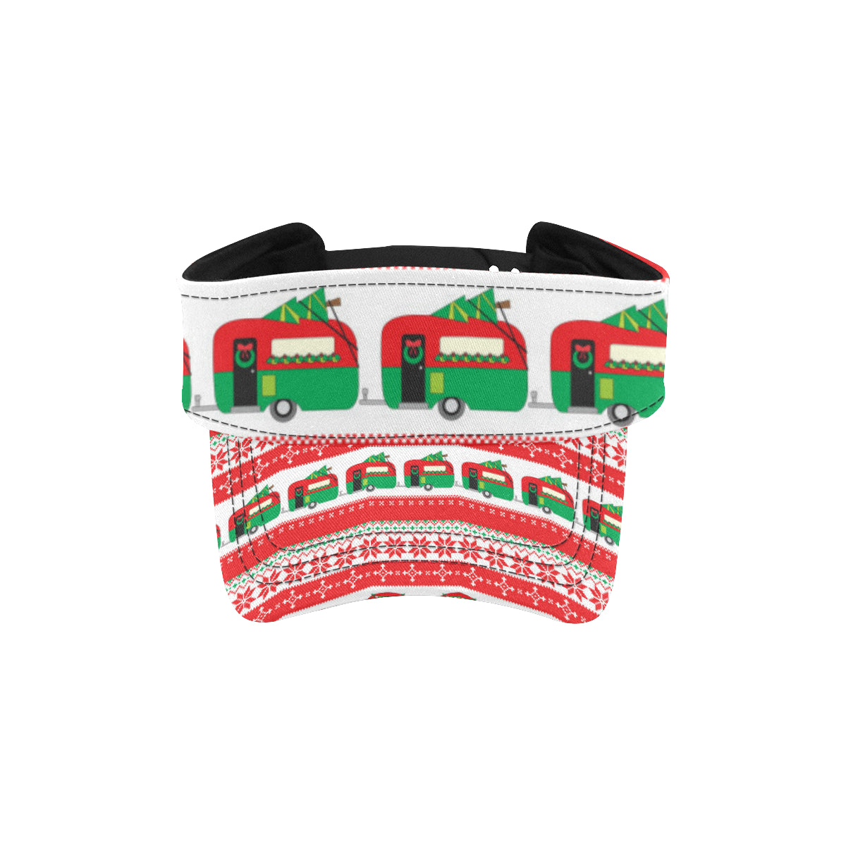 Camper Camping Ugly Christmas Design Print Unisex Sun Visor