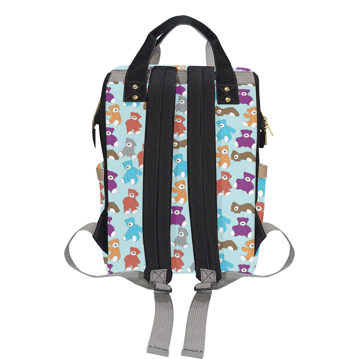 Bear Cute Pattern Print Design 03 Diaper Bag Backpack
