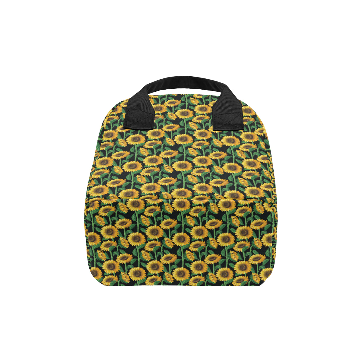 Sunflower Realistic Print Pattern Insulated Lunch Bag