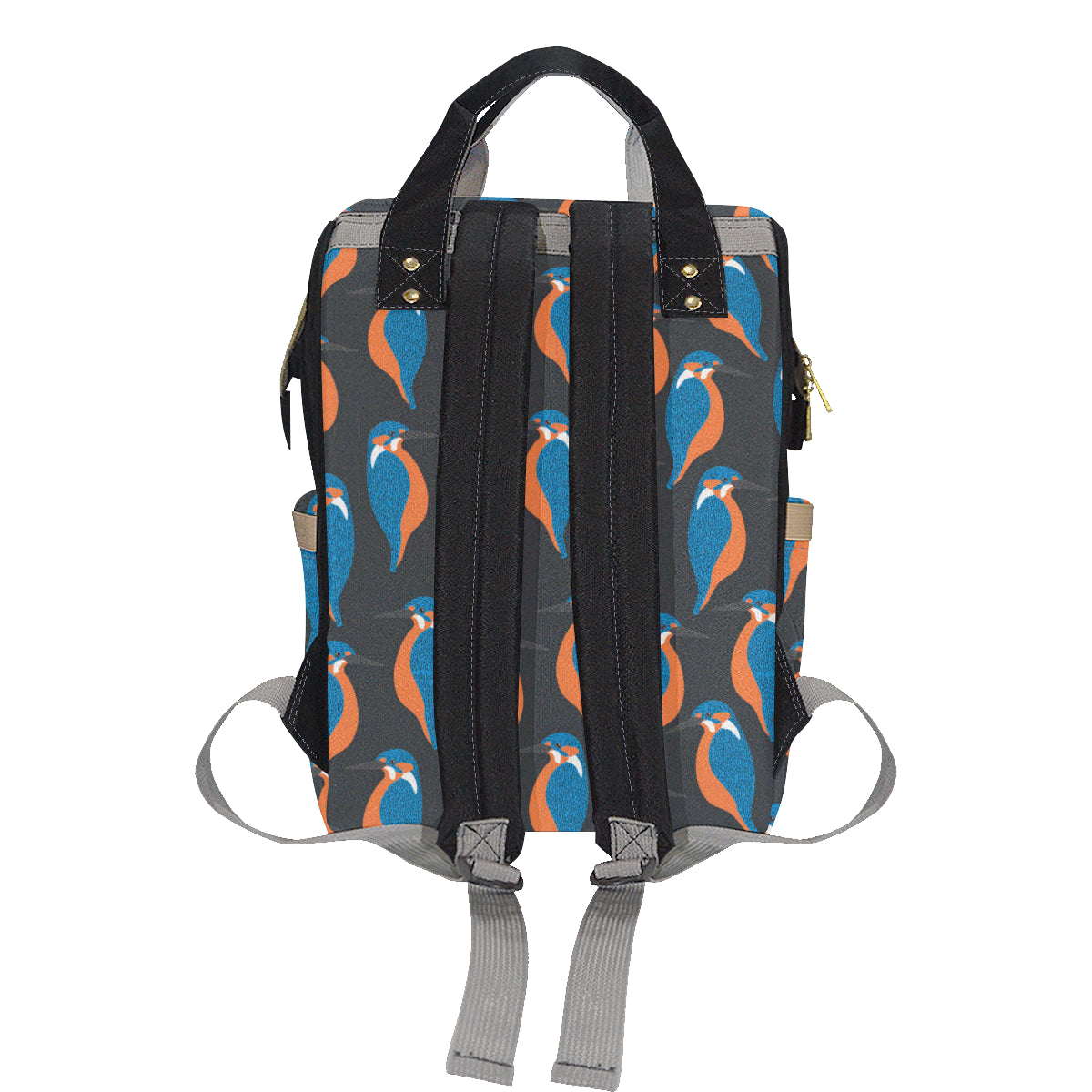 Kingfisher Pattern Print Design 03 Diaper Bag Backpack