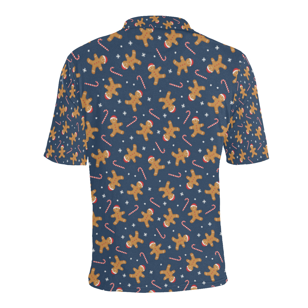 Gingerbread Pattern Print Design 01 Men Polo Shirt