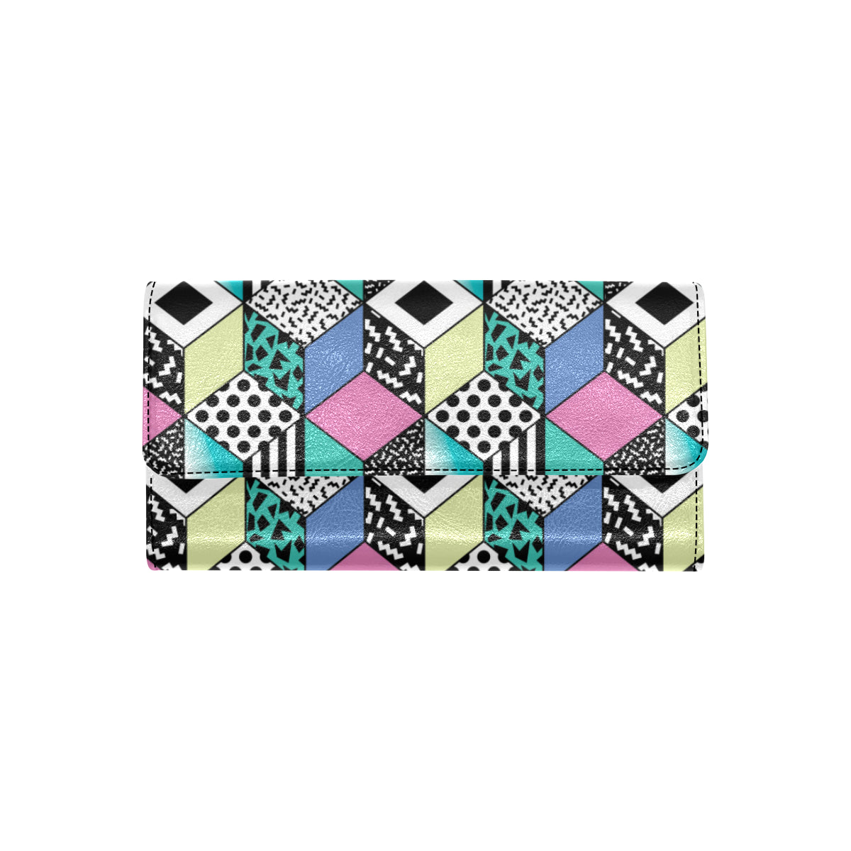 90s Pattern Print Design 3 Women's Trifold Wallet