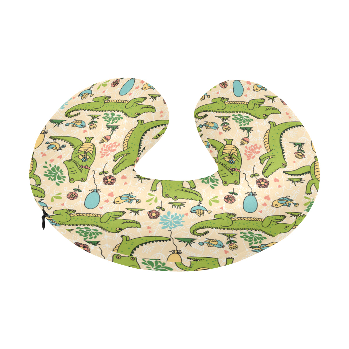Alligator Pattern Print Design 01 U-Shaped Travel Neck Pillow