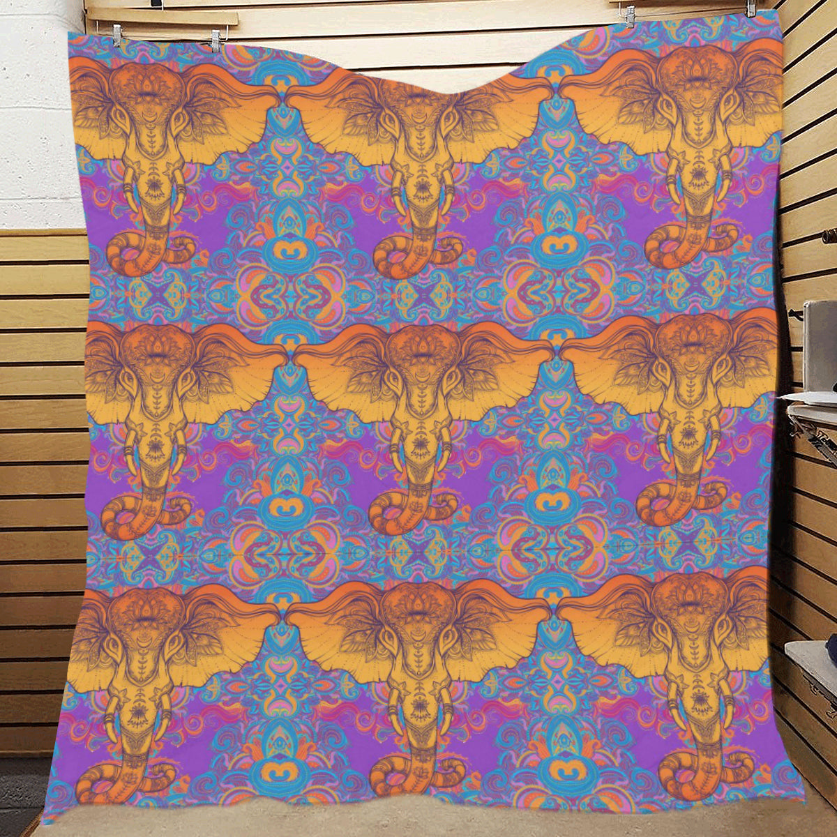 Gold Elephant Indian Premium Quilt