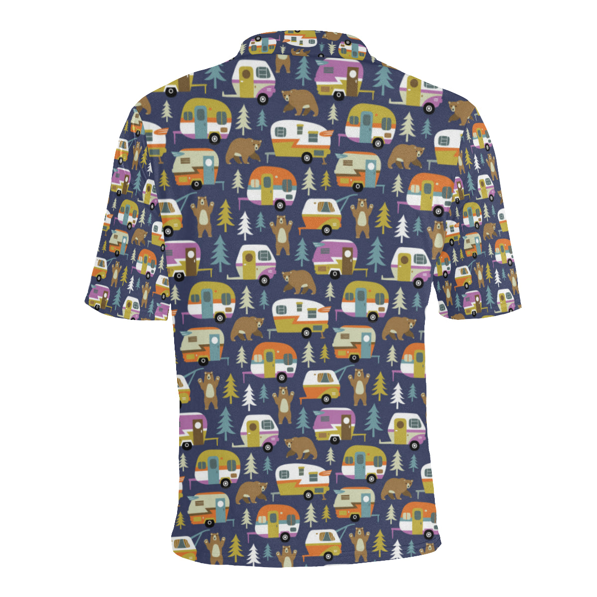 Camper Pattern Print Design 04 Men Polo Shirt