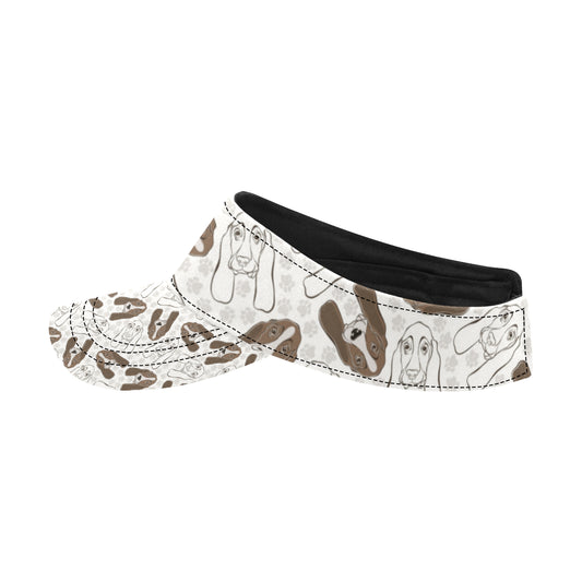 Basset Hound Pattern Print Design 01 Unisex Sun Visor