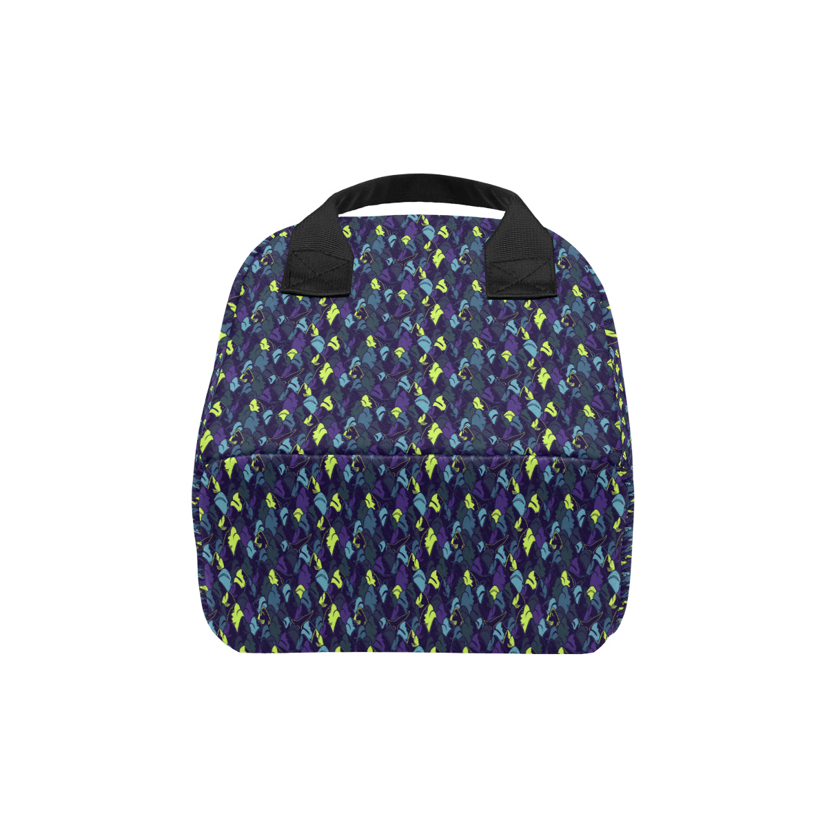 Shark Neon color Print Insulated Lunch Bag