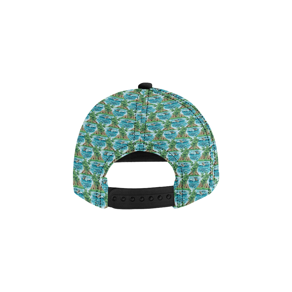 Palm Tree Hawaiian Themed Design Print Snapback Cap