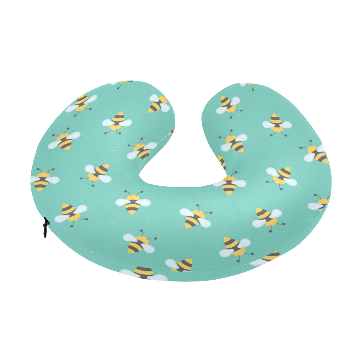 Bee Pattern Print Design 01 U-Shaped Travel Neck Pillow