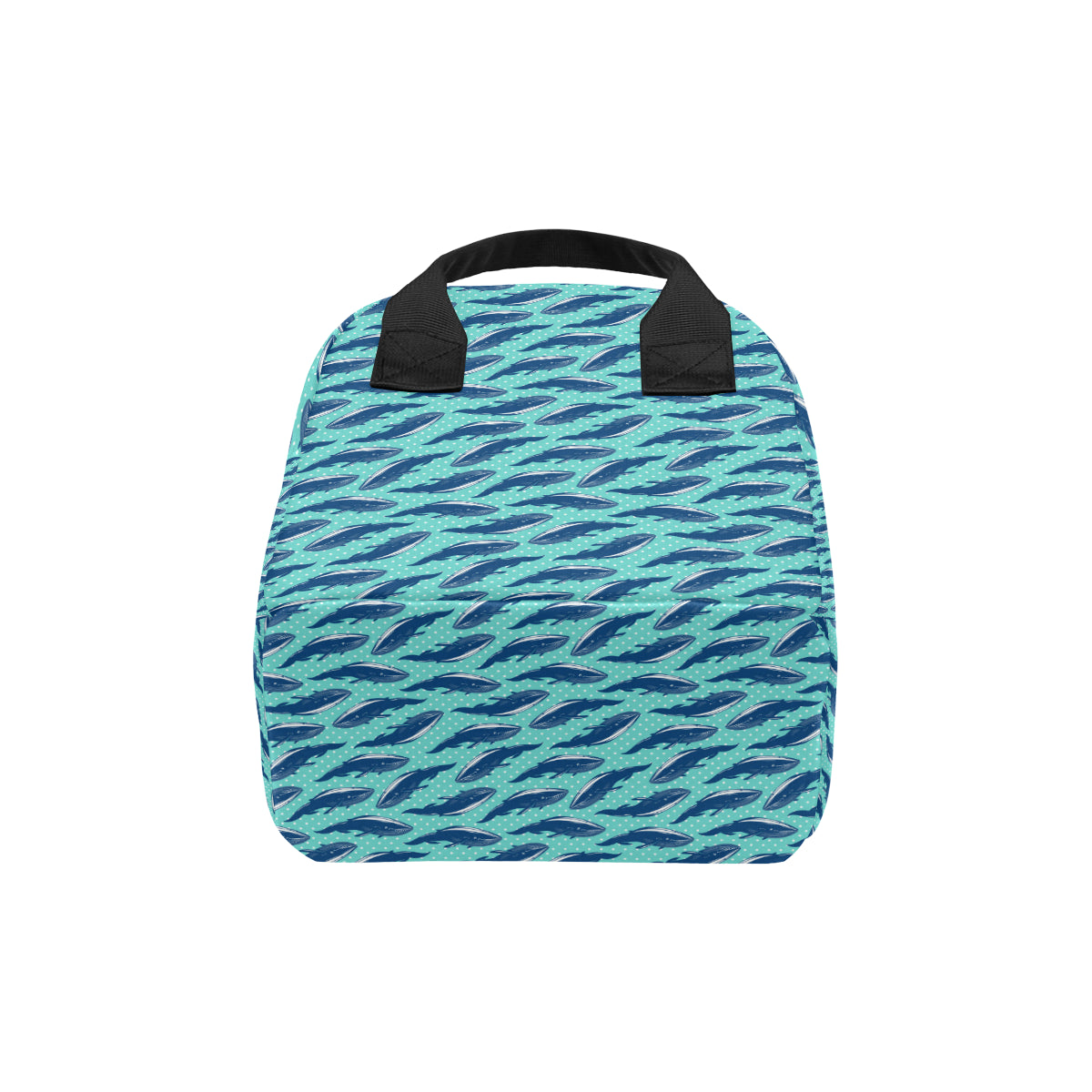 Whale Polka Dot Design Themed Print Insulated Lunch Bag