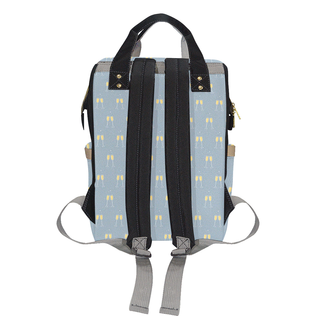 Champagne Pattern Print Design 03 Diaper Bag Backpack
