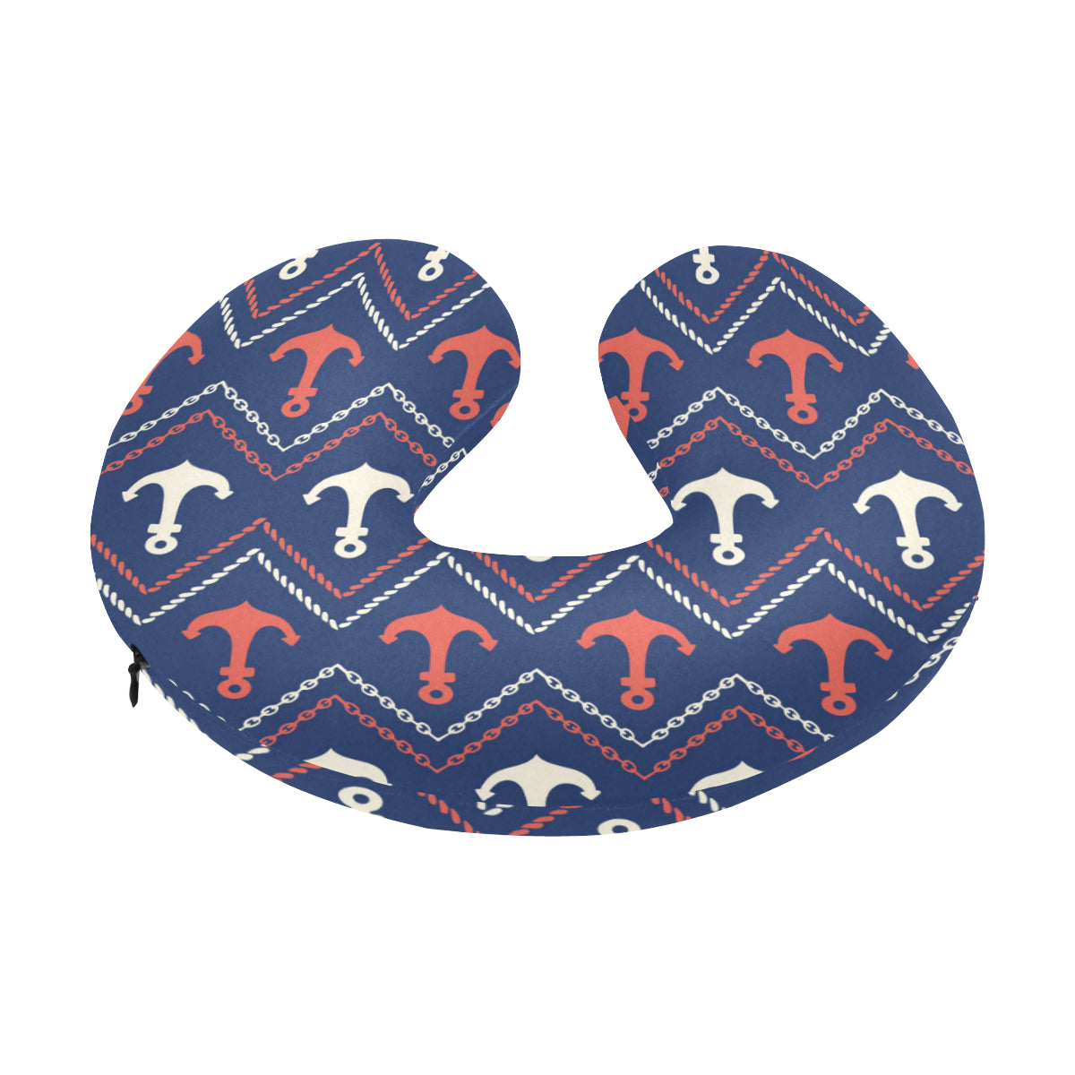Anchor Pattern Print Design 07 U-Shaped Travel Neck Pillow