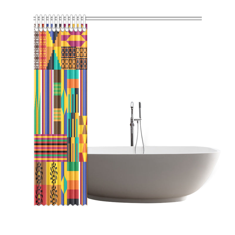 Kente Pattern Print Design 03 Shower Curtain