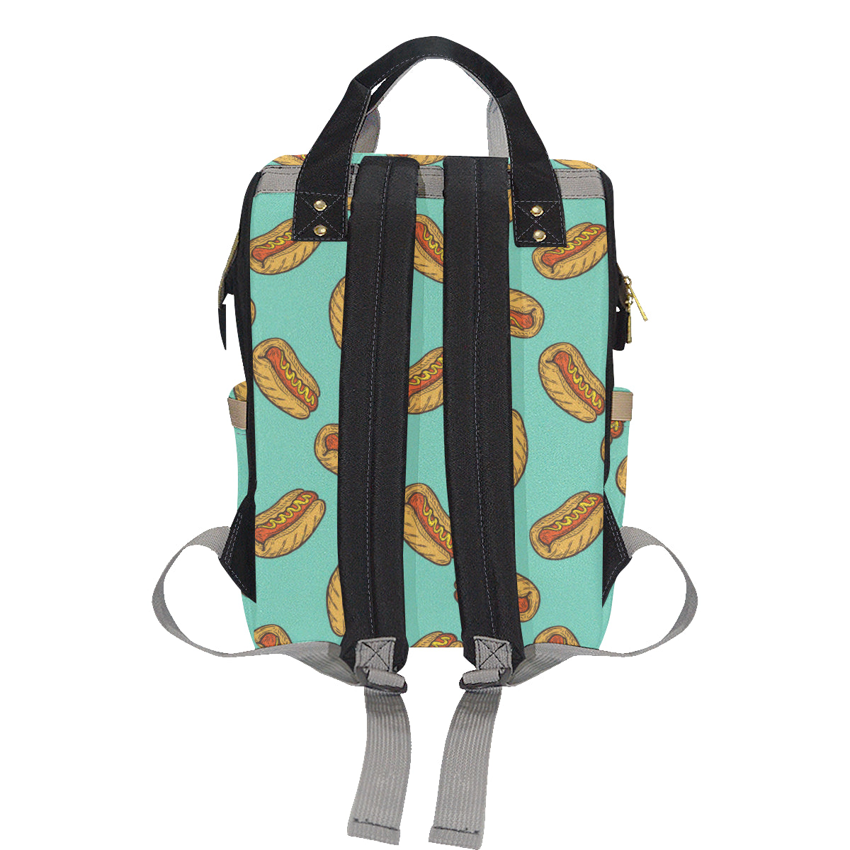 Hot Dog Pattern Print Design 04 Diaper Bag Backpack