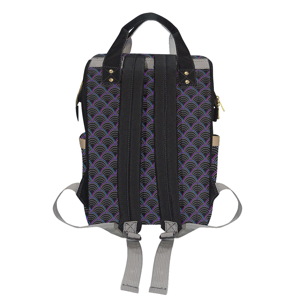 Mermaid Pattern Print Design 09 Diaper Bag Backpack