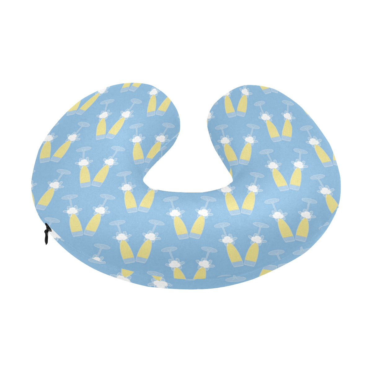 Champagne Pattern Print Design 06 U-Shaped Travel Neck Pillow