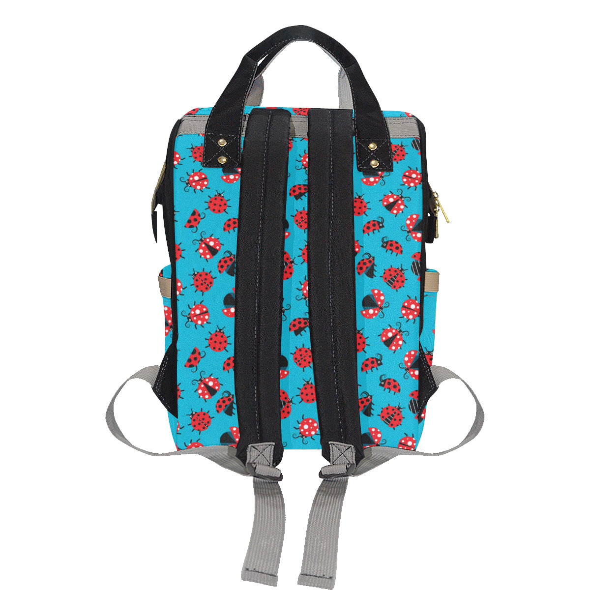 Ladybug Action Print Pattern Diaper Bag Backpack