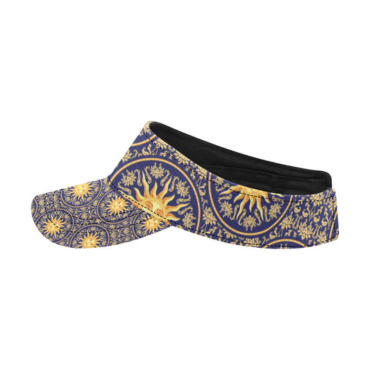 Celestial Gold Sun Face Unisex Sun Visor