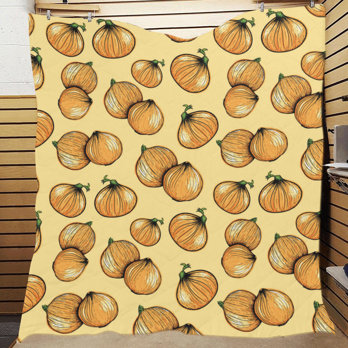 Onion Pattern Print Design A04 Premium Quilt
