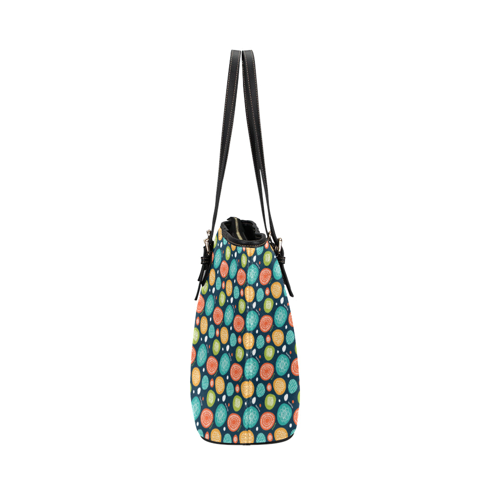 Swedish Themed Design Leather Tote Bag