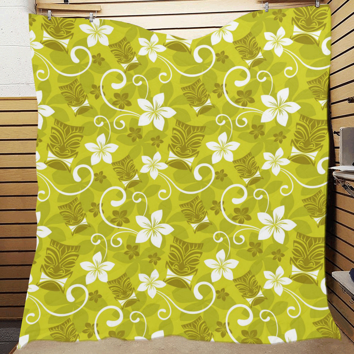 Hawaiian Themed Pattern Print Design H019 Premium Quilt