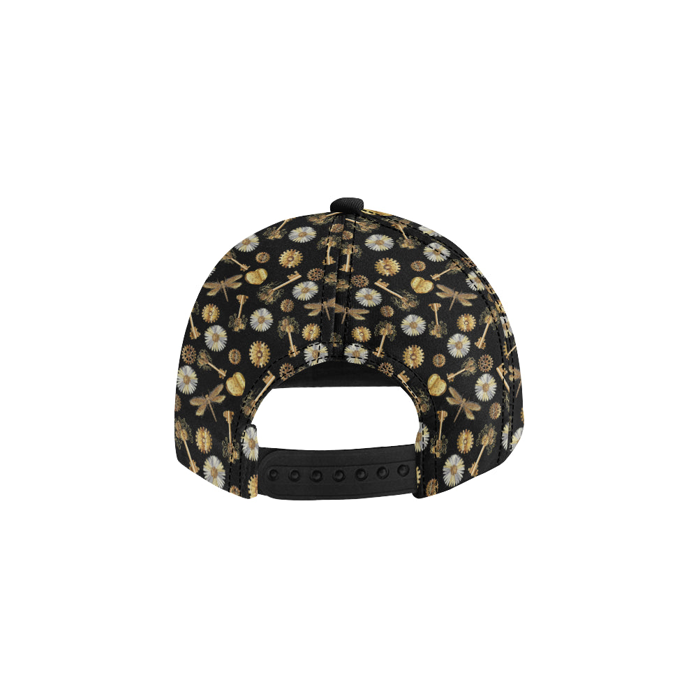 Steampunk Dragonfly Design Themed Print Snapback Cap