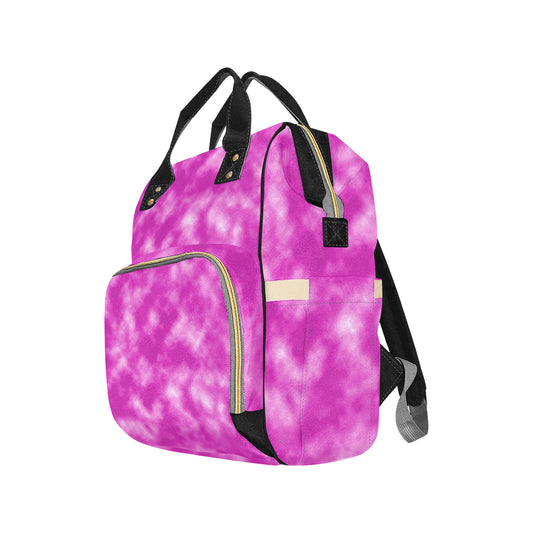 Tie Dye Pink Design Print Diaper Bag Backpack