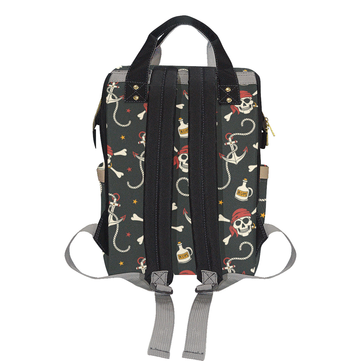 Pirate Pattern Print Design A02 Diaper Bag Backpack