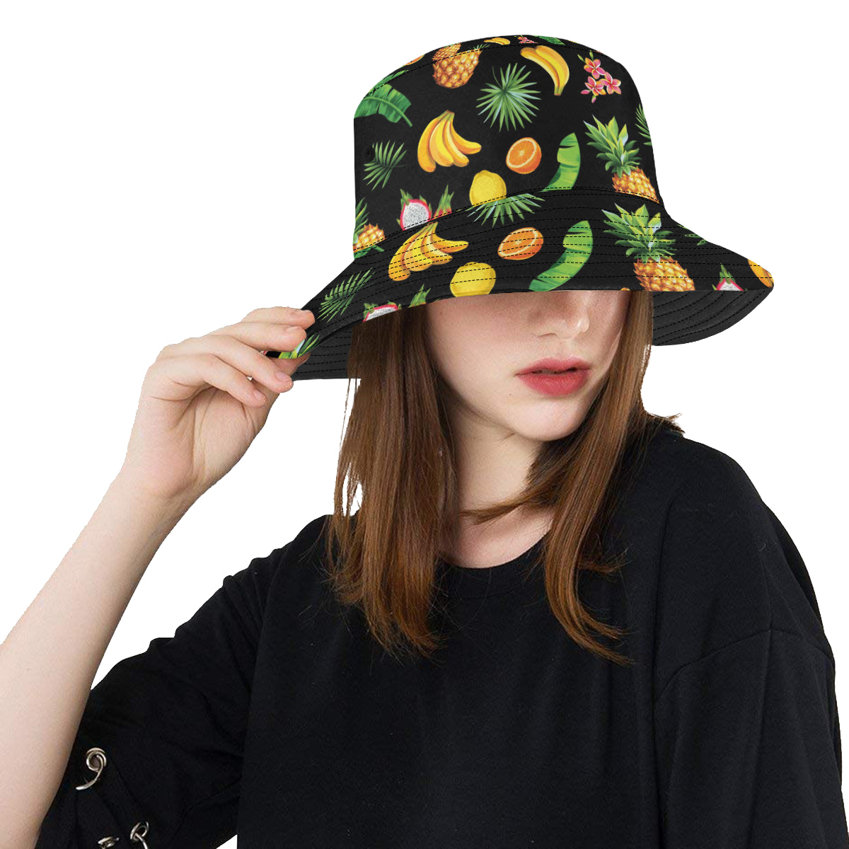 Tropical Fruits Pattern Print Design TF03 Unisex Bucket Hat