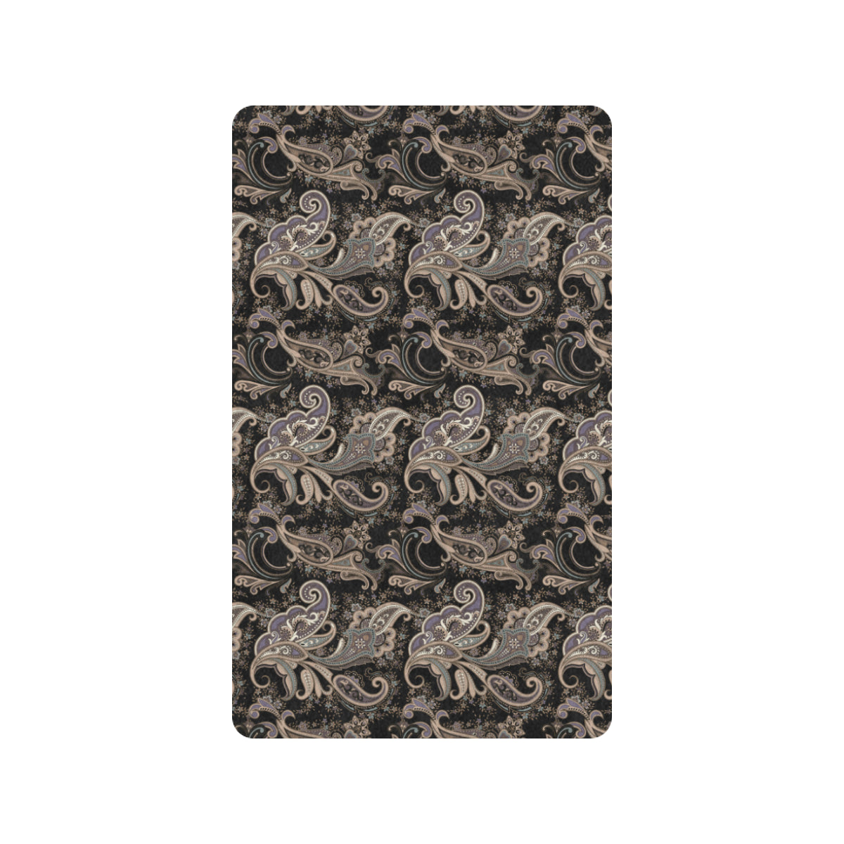 Paisley Mandala Design Print Rubber Doormat